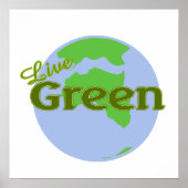 levende groene planeet poster (Voorkant)