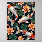 Levende Koi Vijver Poster (Voorkant)