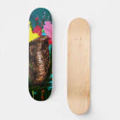 Levende Koning Cobra Drip Art Illustratie Persoonlijk Skateboard (Voorkant)
