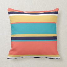 Levende koraal-, blauwe en gele strepen