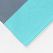 Levende koraal-, blauwe en grijze strepen fleece deken (Hoek)