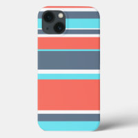 Levende koraal, blauwe en grijze strepen Hoesje-Ma