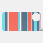 Levende koraal, blauwe en grijze strepen Hoesje-Ma Case-Mate iPhone Case (Achterkant (horizontaal))