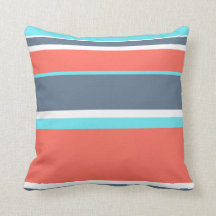 Levende koraal-, blauwe en grijze strepen