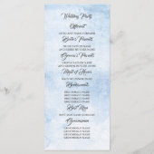 Levende koraal bloemenelegante bruiloft programma' programmakaart (Achterkant)