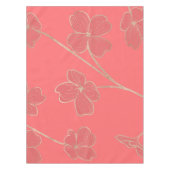 Levende koraal - Kleur van het jaar - Floral Tafelkleed (Voorkant)