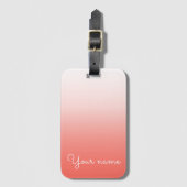 Levende koraal OMBRE Bagagelabel (Voorkant (verticaal))