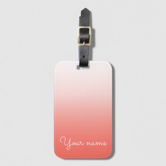 Levende koraal OMBRE Bagagelabel (Voorkant (verticaal))