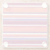 Levende koraal-, rode en violetstrepen glazen onderzetter (Achterkant)