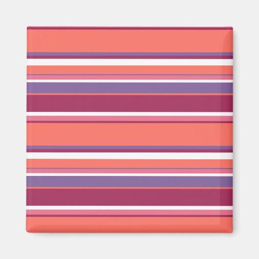 Levende koraal-, rode en violetstrepen magneet (Voorkant)