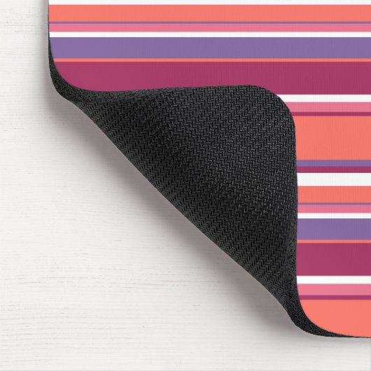 Levende koraal-, rode en violetstrepen muismat (Hoek)