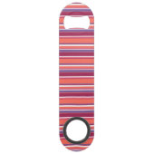 Levende koraal-, rode en violetstrepen speed flessenopener (Achterkant)