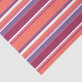 Levende koraal-, rode en violetstrepen tissuepapier (Detail)
