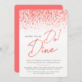 Levende koraalbaars-repetitie voor het diner kaart