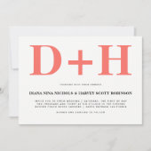 Levende koraalinitialen met gedurfde typografie br kaart (Voorkant)