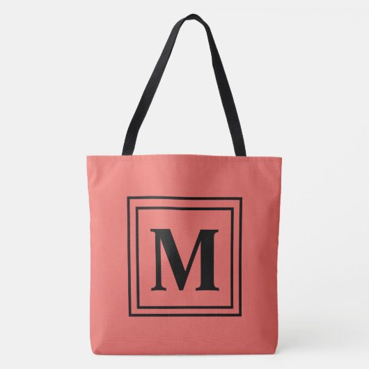 Levende koraalkleur van het jaar tote bag (Voorkant)