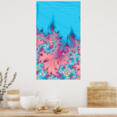 levende koraalrif fractal Ocean Abstract Poster (Keuken)