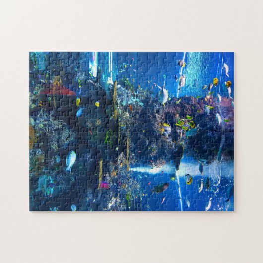 levende koraalrif met vis legpuzzel (Horizontaal)