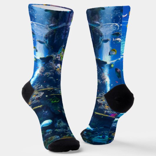 levende koraalrif met vis sokken (Gebogen)