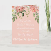 Levende koraalroze of kleur Floral Wedding (Voorkant)