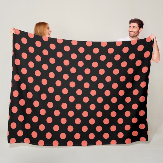 Levende koraalstippen op zwart fleece deken (In situ)