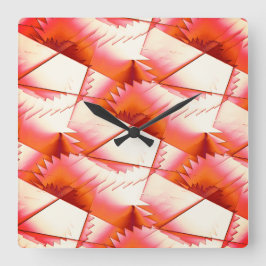 levende koraalzagen of zigzag onder de zon vierkante klok