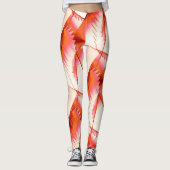 levende koraalzigzag of digitale zagen, onder de z leggings (Voorkant)