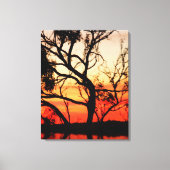 Levende Kunst Zonsondergang Silhouet Verpakt Canva Canvas Afdruk (Voorkant)
