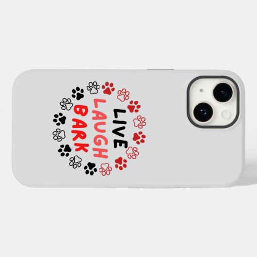 Levende lacht tegen witte BG Case-Mate iPhone Case (Achterkant (horizontaal))