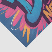 Levende "Leef je droom" Graffiti-muurkunst Tissuepapier (Detail)
