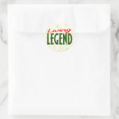 Levende Legende Ronde Sticker (Tas)