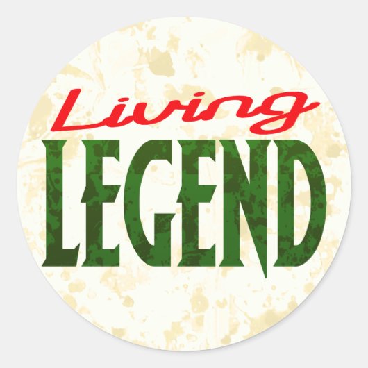 Levende Legende Ronde Sticker (Voorkant)