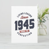 Levende Legende Sinds 1945 Verjaardagscadeau Kaart (Staand voorkant)