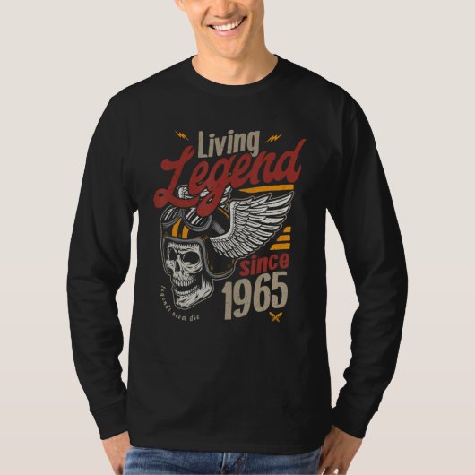  levende legende sinds 1965 t-shirt (Voorkant)