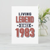 Levende Legende Sinds 1983 Verjaardagscadeau Kaart (Staand voorkant)