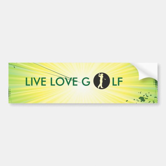 levende liefde golf Bumpersticker. Bumpersticker (Voorkant)