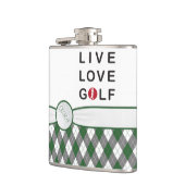 Levende liefde voor golf-heupkolf. heupfles (Links)