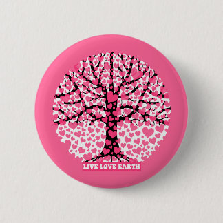 levende liefdesaarde ronde button 5,7 cm