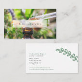 Levende natuurlijke etherische oliën visitekaartje (Voorkant / Achterkant)