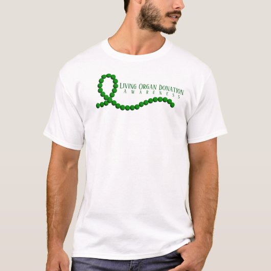 Levende orgaandonatie Bewustzijn Groene Lintkralen T-shirt (Voorkant)