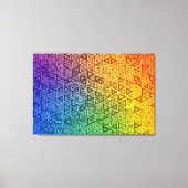 Levende Regenboog Geometrische Driehoek Gradiënt Canvas Afdruk (Voorkant)