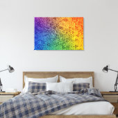 Levende Regenboog Geometrische Driehoek Gradiënt Canvas Afdruk (Insitu (Slaapkamer))