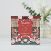 Levende Rode Chinese Stijl Kaart (Staand voorkant)