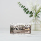 Levende ruimte | House Keys | Realtor Logo Visitekaartje (Staand voorkant)