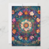 Levende Tapijtwerk | Bloemig Mandala-ontwerp Kaart (Achterkant)