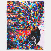 Levende Tropische Vogel Wandkunst in Expressionist Fleece Deken (Voorkant)