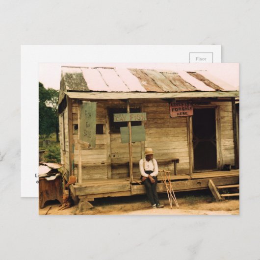 Levende vis voor verkoop briefkaart (Voorkant / Achterkant)