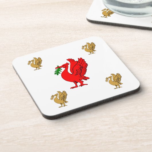 Levende vogels drankjes onderzetter (Linkerzijde)