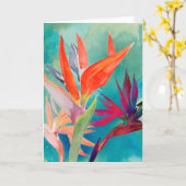 Levende vogels in het paradijs kaart (Gele Bloem)