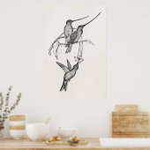 levende vogels Lange brood op maat van vogels Poster (Keuken)